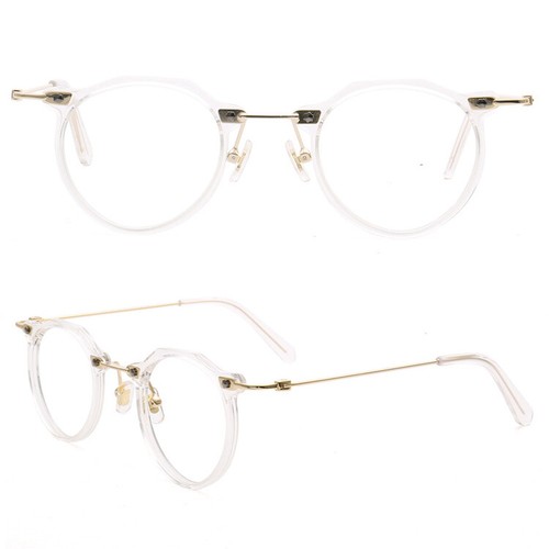 Classic Vintage Round Tortoise Eyeglasses Frames Men Women Full Rim Spectacles - Picture 12 of 14