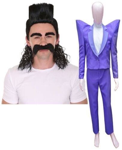 Costume cosplay da uomo Cattivissimo Me 3 Balthazar Bratt, parrucca e baffi, HC-DME - Foto 16 di 41
