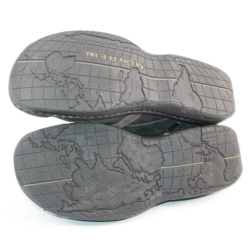 Merrell Hommes Mens Sz 8 World Piece Charcoal Black Lace Up Oxford Casual Shoes - Picture 8 of 9