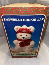 Christmas Around The World Snowbear Cookie Jar In Original Box & Packaging!