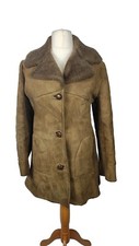 Richard Draper Sheepskin Shearling Vintage Jacket Coat Made In England 38" Flaws
