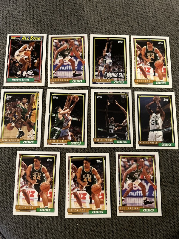 1992-93 Topps Boston Celtics Card Lot Fantastic Condition Free Shipping!