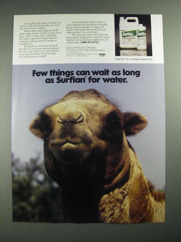 1987 Elanco Surflan Ad - Few Things Can Wait As Long For Water