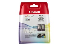 Canon PG-510 Black & CL-511 Colour Ink Cartridge (2970B010 ) for Pixma iP2700