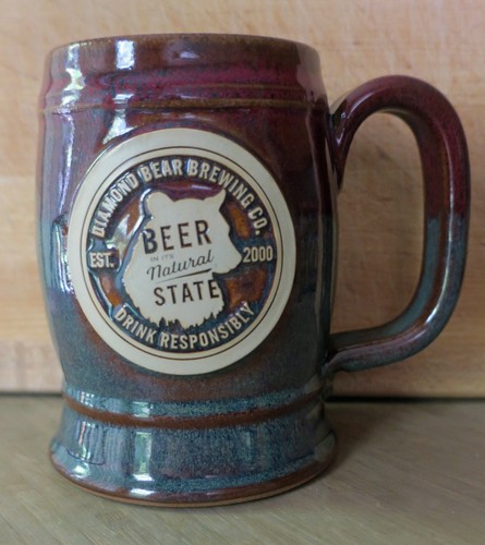 DIAMOND BEAR BREWING CO. beer stein - Sunset Hill Stoneware made in USA
