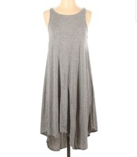 BCBGeneration Women's Gray Asymetrical Hi-Lo Hem Midi Tank Dress size Small