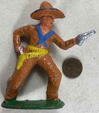 Vintage 1930's Lead Toy Cowboy With Pistol Barclay 753