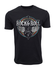 ROCK N ROLL GUITAR WINGS GRAPHIC T SHIRT
