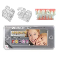 Dental Orthodontic Sapphire Bracket Monocrystalline Supper Clear Braces Roth MBT