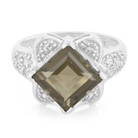 Cavill Rauchquarz Ring 3,11Ct Sterlingsilber 925 Damen Echtschmuck- Echtschmuck