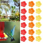 24Pcs Hummingbird Feeder Replacement Flower Plastic Flower Feeder Tools Bird