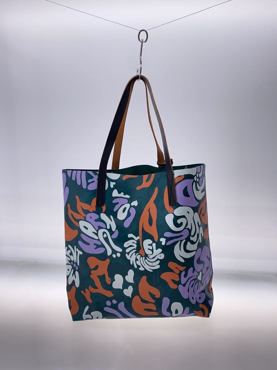 MARNI tote bag shopping square thread polyester Green total