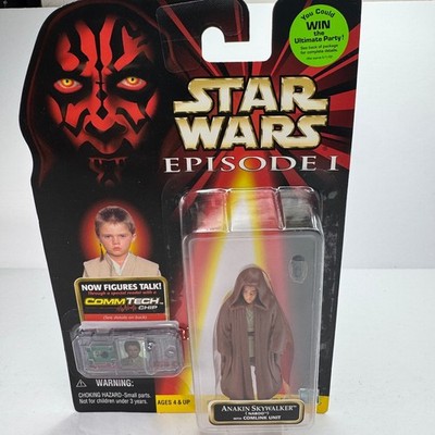 Star Wars Episode I Anakin Skywalker Naboo CommTech Chip Hasbro 1999 Figure