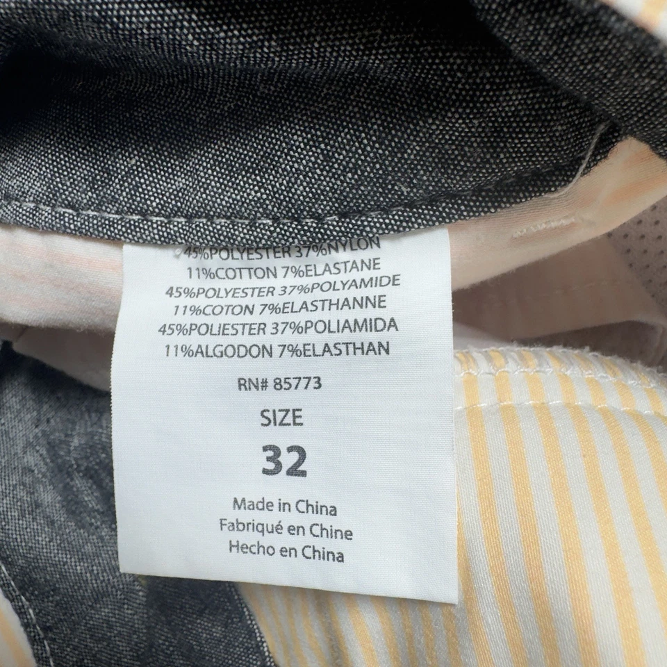 Shorts Oneill adulto 32x9 listra laranja desempenho elástico híbrido surf hiperdry - Imagem 4 de 4