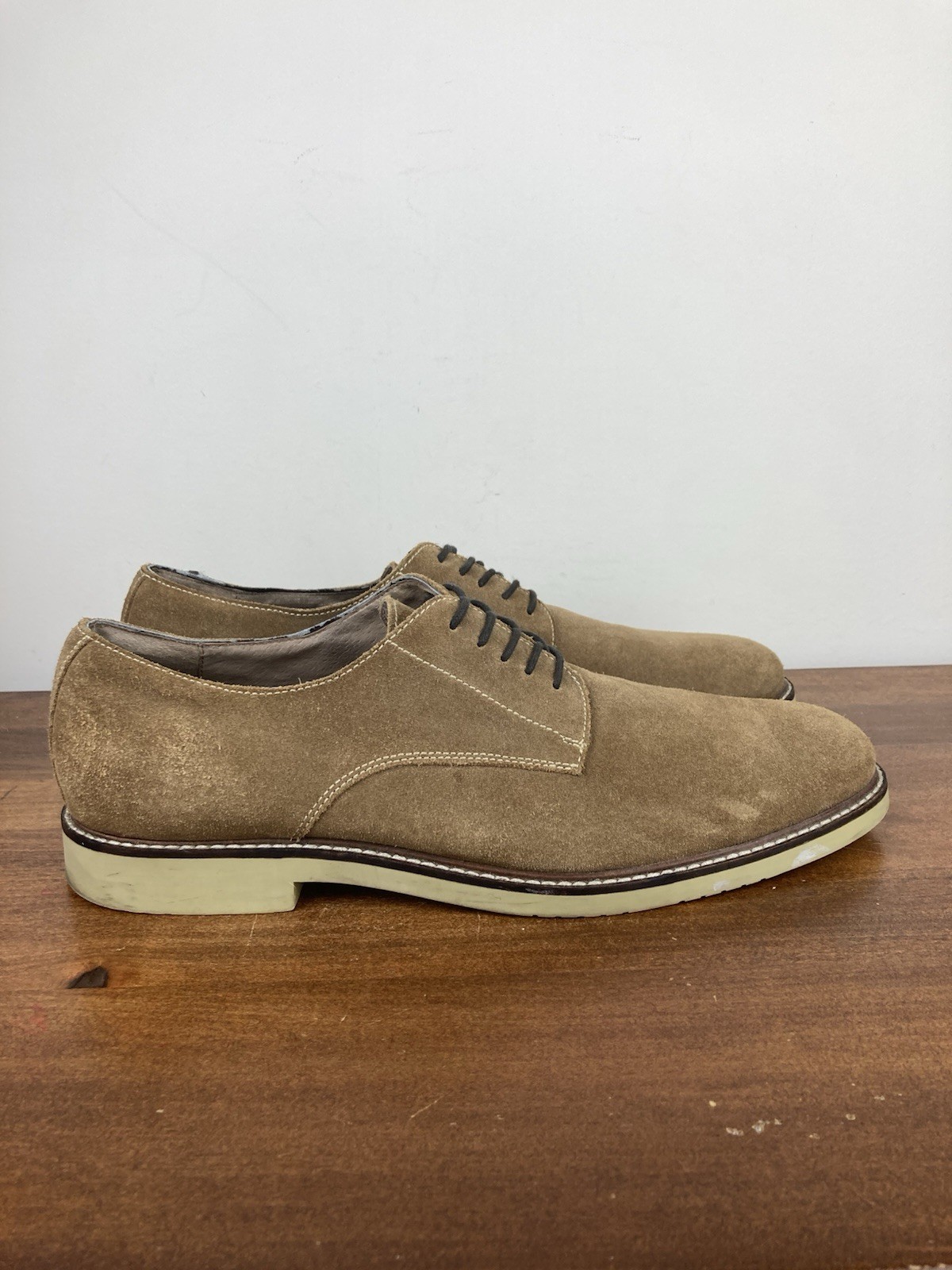 SAOLA Scarpe Oxford Banana Republic scamosciate nabuk scamosciate derby marroni stringate uomo 12M