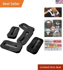 Black Silicone Stove Knob Safety Covers - Heat-Resistant Child Lock Protectors