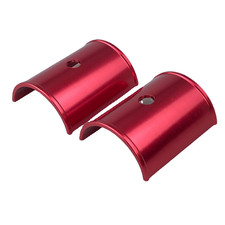 Manicotto manubrio alluminio leggero diametro variabile 3,5 cm 4,5 cm rosso per mtb
