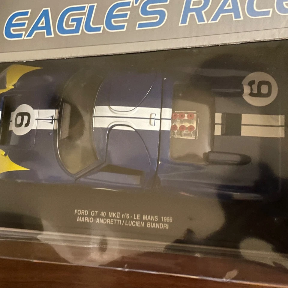 Eagle's Race Mario ANDRETTI BIANDRI Ford GT40 N6 escala 1:18 1966 Le Mans - Imagem 2 de 4
