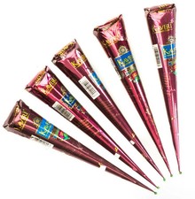 5X Natural Kaveri Temporary Tattoo Mehandi Herbal Henna Cones Body Art Kit
