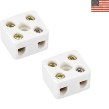 2-Way High-Temp Ceramic Terminal Blocks - 800°C, 500V for Secure Connections