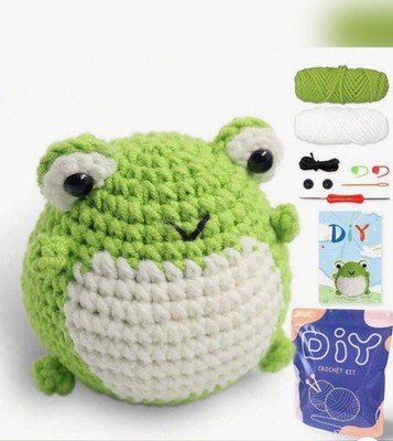 Anfänger Frosch | Pinguin Häkelset mit Häkelnadeln Garnset DIY Häkeln 
