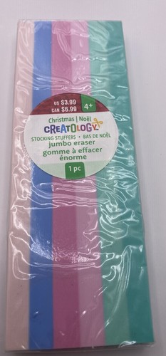Creativity Jumbo Radiergummis Pastell Regenbogenfarben Groß 5,5 x 2 Zoll Neu - Bild 1 von 2