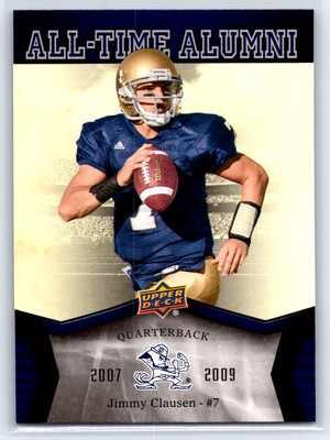 2013 Upper Deck Notre Dame Jimmy Clausen All Time Alumni Insert #ATA-JC