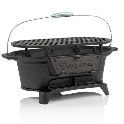 BBQ-Toro Gusseisen Grilltopf mit Grillrost Hibachi Style Holzkohle Campinggrill