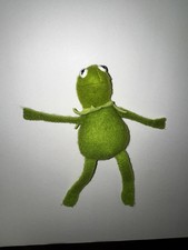 Vintage 1979 KERMIT THE FROG Muppet Sad Beanbag Plush Fisher Price Toy 864 RARE