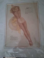 1947 Litho print from Varga Ent Inc of August 1948 Calendar & nude Sunbather