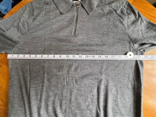 Calvin Klein Mens xl Grey 1/4 Zip Fine Knit Long sleeve Jumper 22” Pit To Pit - Picture 10 of 14