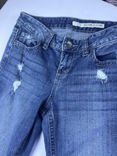 DKNY Jeans Girls Size 4 Blue Skinny Slim Fit Distressed Denim