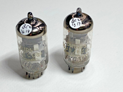 strong pair ECC88  Philips 6DJ8, Heerlen triangle code, 1968