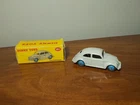 Dinky Toys 181 Volkswagen Beetle, Boxed, Original, Vintage, RARE GREY/BLUE HUBS