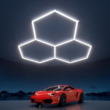 Hexagon Garage Lights 105W 12600LM, 6500K Ultra-Bright Hexagon LED Lights