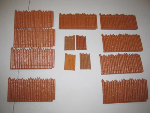 Marx Light Brown Stockade Walls Jungle Jim Fort Pitt Revolutionary War Playsets