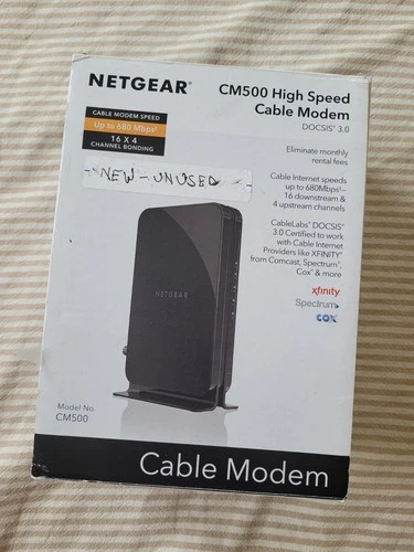New Netgear CM500 High Speed Cable Modem Black DOCSIS 3.0