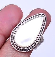 Mother Of Pearl 925 Sterling Silver Ring S.8 R26811659, Christmas Gift