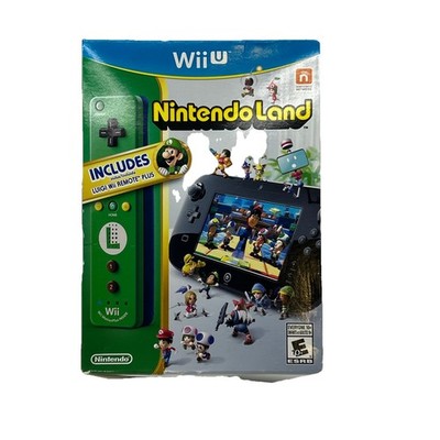 Nintendo Land W Green Luigi Wii Mote BIG BOX Bundle (Wii U) for