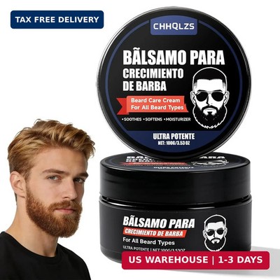 Estimulante Para Barba, Crecimiento De Barba Para Hombre, Beard Balm Beard Care
