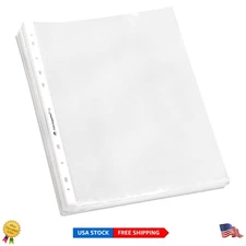 Durable 1000 Pack Clear Plastic Sleeves for 8.5x11 Documents - Glossy Finish
