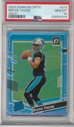 2023 Donruss Optic Bryce Young Rookie Holo Prizm PSA 10 Gem Mint SP RC