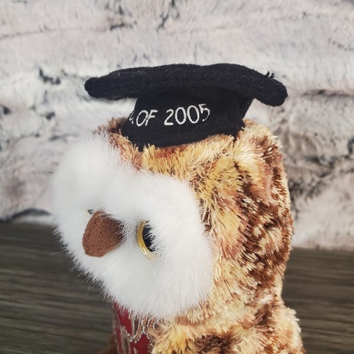 Ty Beanie Baby - SMARTY the Graduation Owl 6.5 Inch Plush, Red Paisley Belly - Imagen 3 de 8