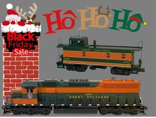 LIONEL 6-83373 GN SD45 LEGACY RS SMK & K LINE K617-1951 GN CABOOSE BLACK FRIDAY!