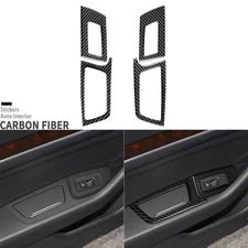 Real Carbon Fiber Rear Window Lift Switch Cover For VW Passat Magotan CC 2017-24
