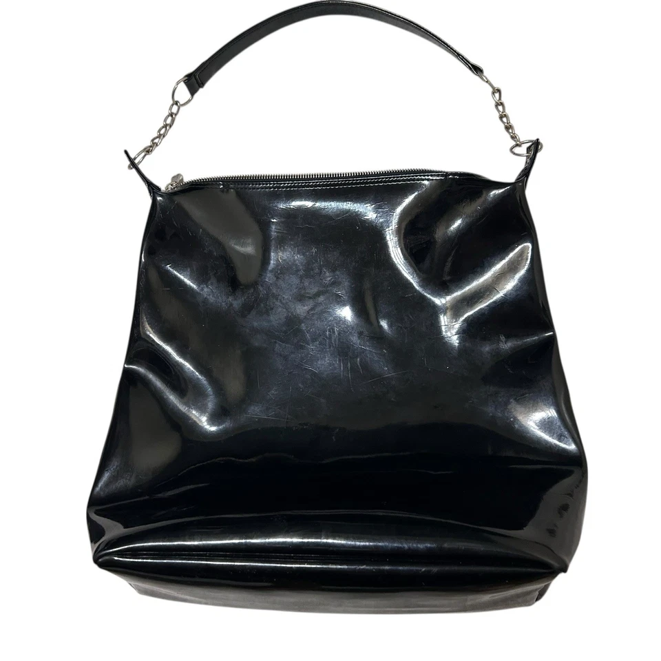 608 00s archivo Comme Des Garcons bolso cadena unisex raro negro PVC Foto 4 de 4