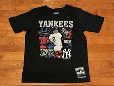 New York Yankees Derek Jeter Youth Medium Mitchell  Ness T-Shirt New w/o Tags