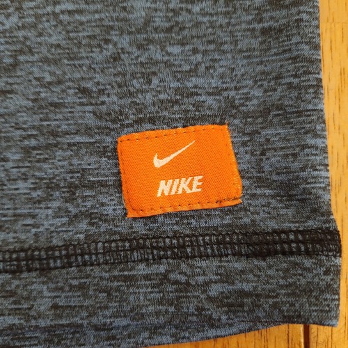 Nike 1/4 Zip Running Shirt Womens Large Short Sleeve Activewear Top Blue & Black - Picture 6 of 16