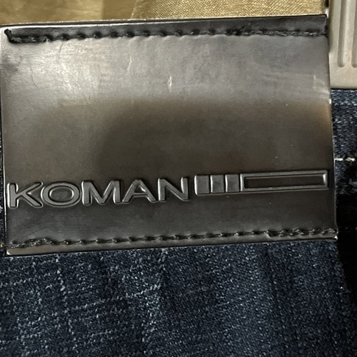 Pantalones Cortos De Colección Y2K Koman Sueltos Jean Para Hombre Talla 34x18 Azul Denim Patinador Pierna Ancha. - Imagen 5 de 6