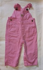 Carhartt Canvas Bib Overalls Girls Baby infant Size 12M Pink Rose Bloom